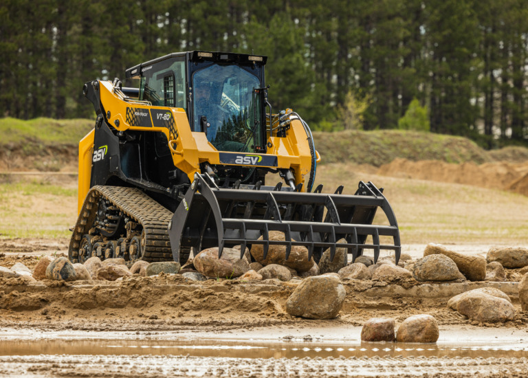 ASV VT-80 Compact Track Loader large stones